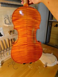 멜론 스타일 1743 대포 체코 단풍나무 바이올린, 좋은 음색